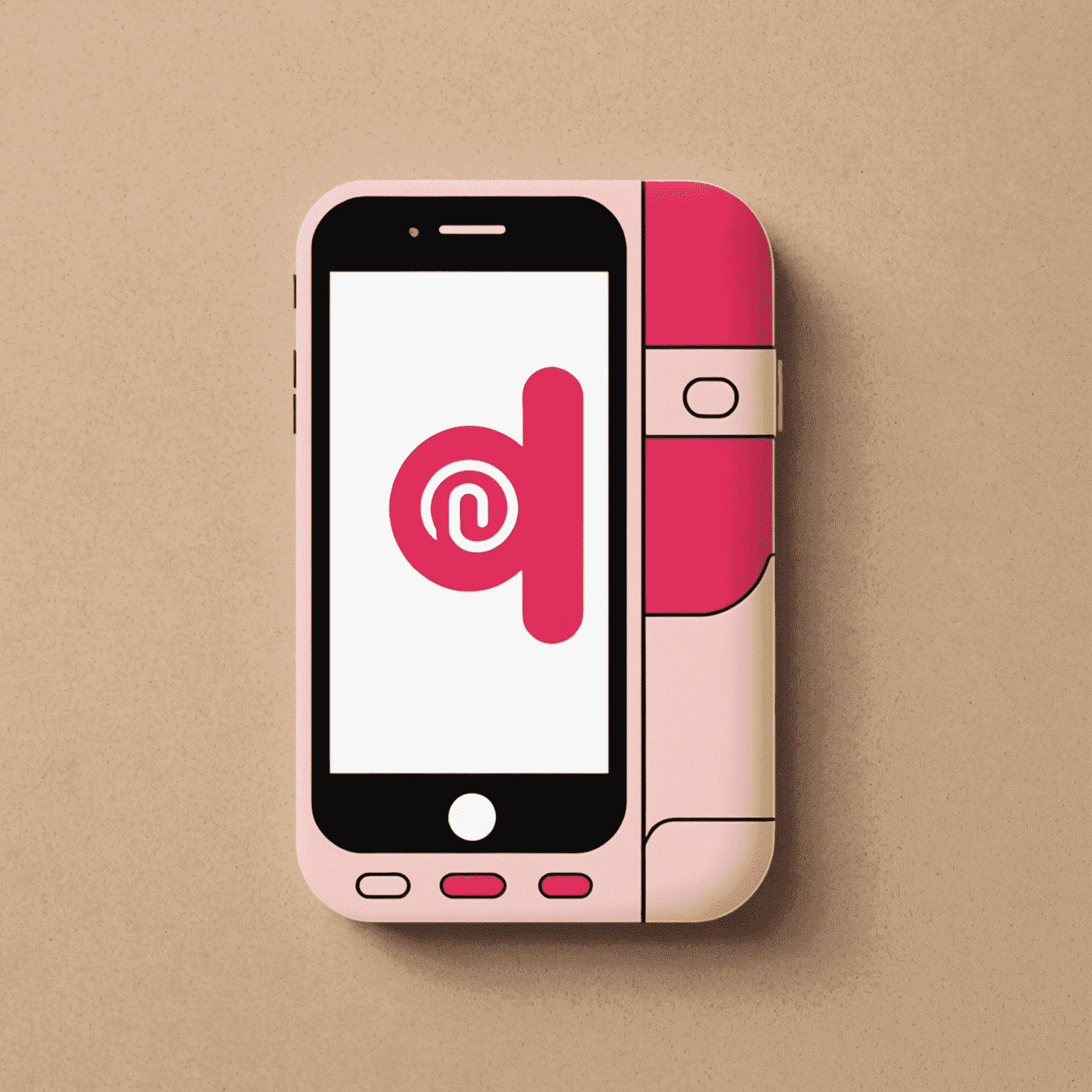 MobiSadi logo featuring a stylized mobile phone icon with red and pink accents