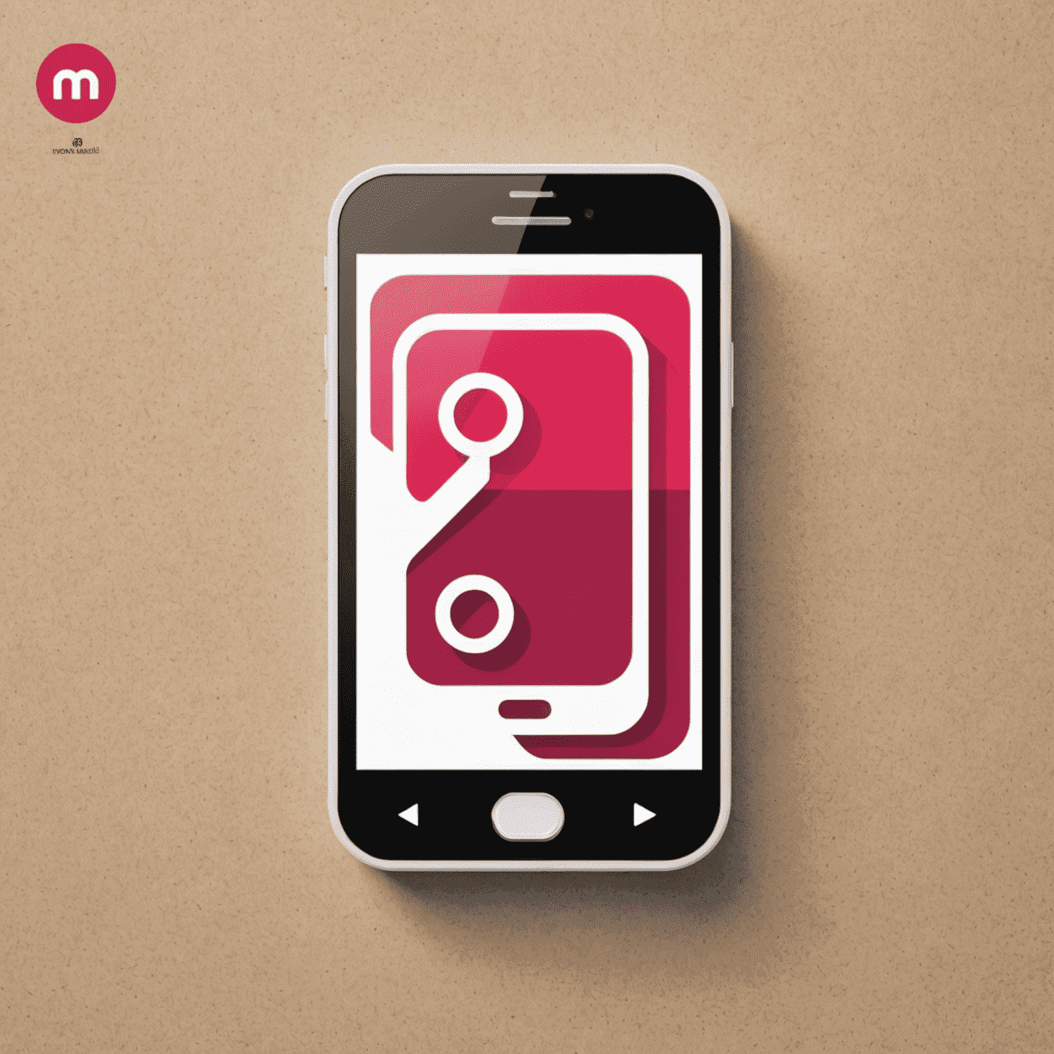 MobiSadi logo featuring a stylized mobile phone icon with red and pink accents